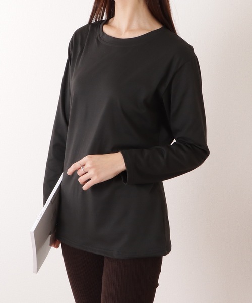 Lace Ladies(レースレディース)の「ビッグ シルエット ベーシック クルーネック 長袖 プルオーバー(Tシャツ/カットソー・レディース・ブラック/ホワイト・M/XL)」の4枚目の写真