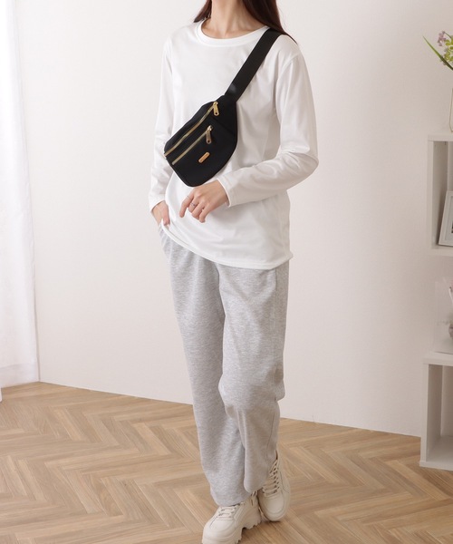 Lace Ladies(レースレディース)の「ビッグ シルエット ベーシック クルーネック 長袖 プルオーバー(Tシャツ/カットソー・レディース・ブラック/ホワイト・M/XL)」の7枚目の写真