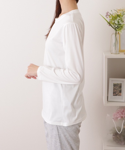 Lace Ladies(レースレディース)の「ビッグ シルエット ベーシック クルーネック 長袖 プルオーバー(Tシャツ/カットソー・レディース・ブラック/ホワイト・M/XL)」の10枚目の写真