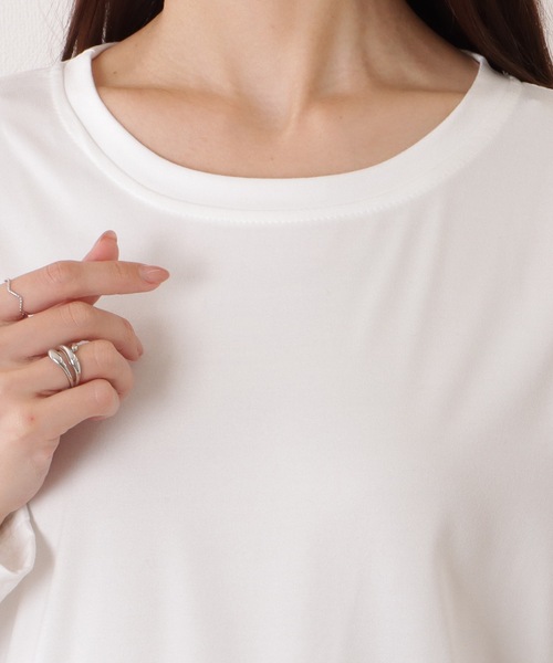 Lace Ladies(レースレディース)の「ビッグ シルエット ベーシック クルーネック 長袖 プルオーバー(Tシャツ/カットソー・レディース・ブラック/ホワイト・M/XL)」の12枚目の写真