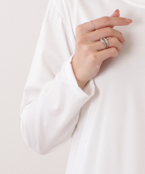 Lace Ladies(レースレディース)の「ビッグ シルエット ベーシック クルーネック 長袖 プルオーバー(Tシャツ/カットソー・レディース・ブラック/ホワイト・M/XL)」の15枚目の写真