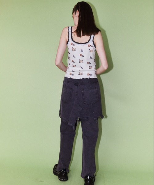 Candy Stripper(キャンディストリッパー)の「BABY KITTENS WAFFLE キャミソール(キャミソール・レディース・ピンク/アイボリー/ブラック・2)」の7枚目の写真