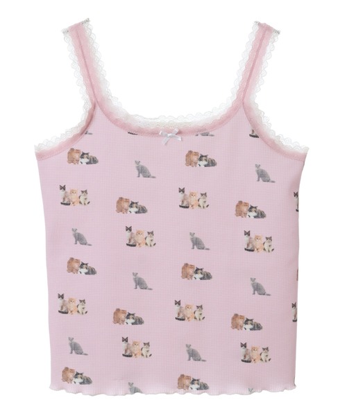 Candy Stripper(キャンディストリッパー)の「BABY KITTENS WAFFLE キャミソール(キャミソール・レディース・ピンク/アイボリー/ブラック・2)」の20枚目の写真
