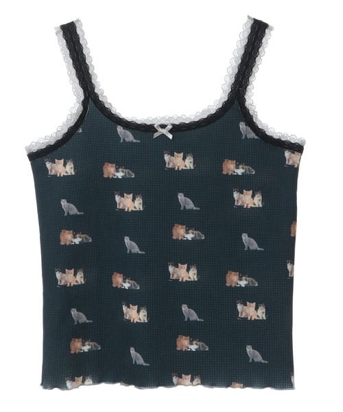 Candy Stripper(キャンディストリッパー)の「BABY KITTENS WAFFLE キャミソール(キャミソール・レディース・ピンク/アイボリー/ブラック・2)」の21枚目の写真