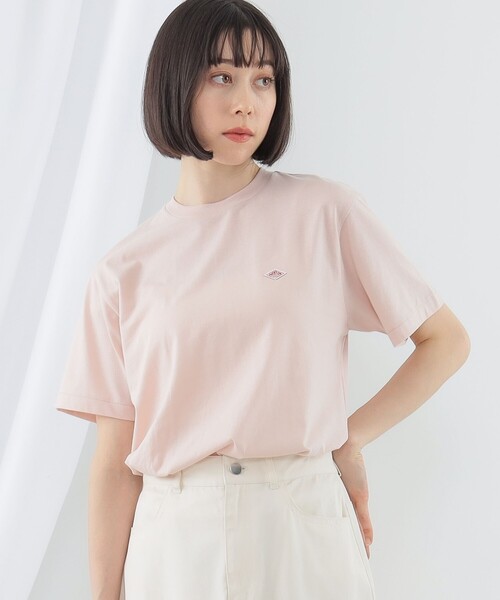 DANTON（ダントン）の「DANTON / ショートスリーブ Tシャツ（Tシャツ/カットソー・レディース・サックスブルー/ピンク/イエロー/ネイビー/グレー/レッド・SMALL）」の5枚目の写真
