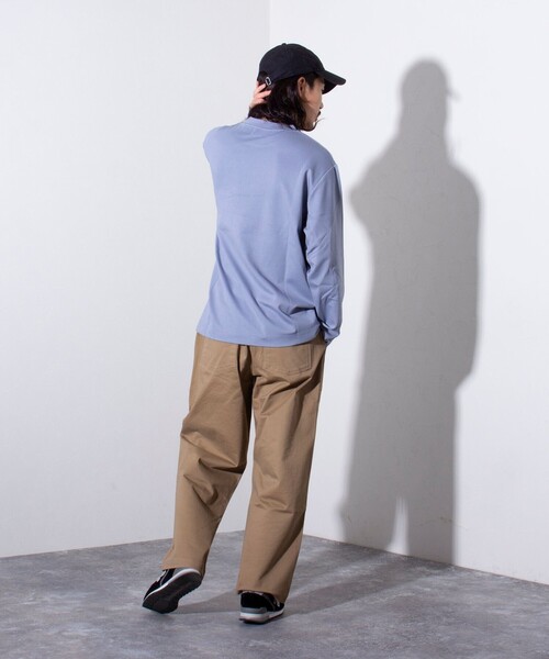 GLOSTER（グロスター）の「【GLOSTER/グロスター】ボックスロゴ刺繍 ポンチ長袖Tシャツ（Tシャツ/カットソー・メンズ・ホワイト/ネイビー/ピンク/ブルーグレー・S/M/L）」の19枚目の写真