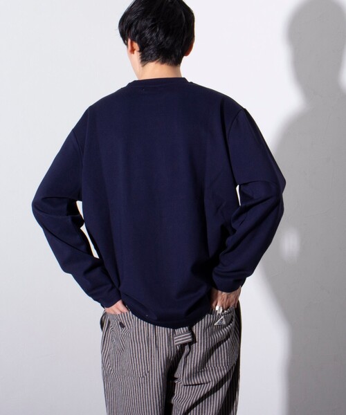 GLOSTER（グロスター）の「【GLOSTER/グロスター】ボックスロゴ刺繍 ポンチ長袖Tシャツ（Tシャツ/カットソー・メンズ・ホワイト/ネイビー/ピンク/ブルーグレー・S/M/L）」の20枚目の写真