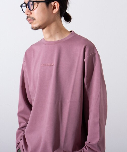 GLOSTER（グロスター）の「【GLOSTER/グロスター】ボックスロゴ刺繍 ポンチ長袖Tシャツ（Tシャツ/カットソー・メンズ・ホワイト/ネイビー/ピンク/ブルーグレー・S/M/L）」の21枚目の写真