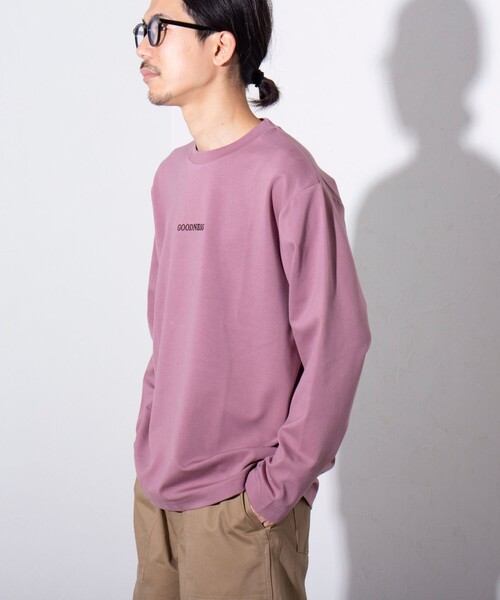 GLOSTER（グロスター）の「【GLOSTER/グロスター】ボックスロゴ刺繍 ポンチ長袖Tシャツ（Tシャツ/カットソー・メンズ・ホワイト/ネイビー/ピンク/ブルーグレー・S/M/L）」の17枚目の写真