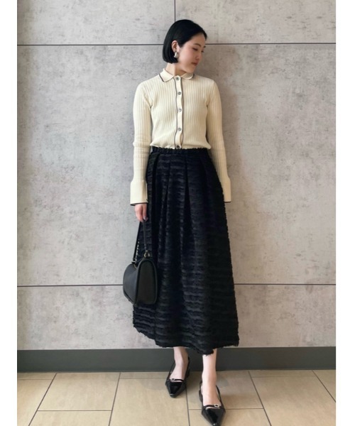 Mila Owen(ミラオーウェン)の「ビジューベルトフラットパンプス(パンプス・レディース・チェック/ライム/ブラック・36/37/38)」の15枚目の写真