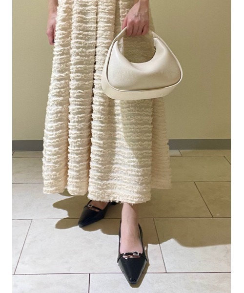 Mila Owen(ミラオーウェン)の「ビジューベルトフラットパンプス(パンプス・レディース・チェック/ライム/ブラック・36/37/38)」の13枚目の写真