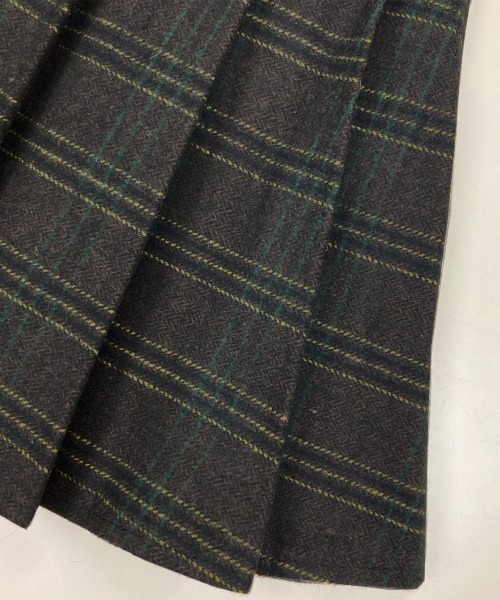 PRIVATE BEACH(プライベートビーチ)の「チェック柄ハイウエストプリーツミニスカート スカパン(スカート・レディース・ダークブラウン/モカ・L/M/S)」の18枚目の写真