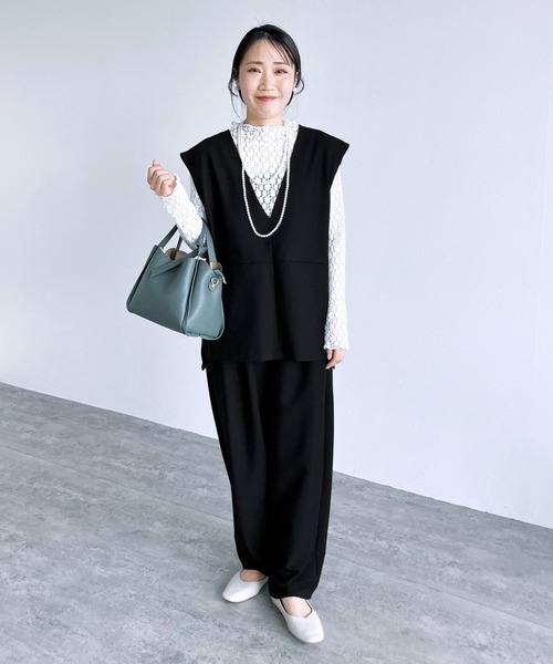 Vネックベスト・カーブパンツ2点セット（スーツセット）｜reca（レカ
