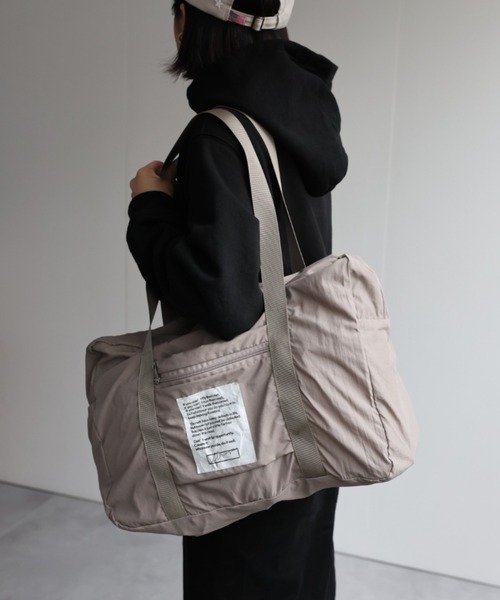 sakishimatokyo（サキシマトーキョー）の「【軽量】ポケッタブルボストンバッグ（ボストンバッグ・レディース・グレー/ベージュ/ブラック・FREE）」の17枚目の写真