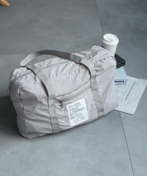 sakishimatokyo（サキシマトーキョー）の「【軽量】ポケッタブルボストンバッグ（ボストンバッグ・レディース・グレー/ベージュ/ブラック・FREE）」の13枚目の写真