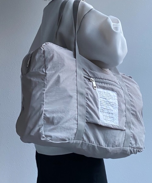 sakishimatokyo（サキシマトーキョー）の「【軽量】ポケッタブルボストンバッグ（ボストンバッグ・レディース・グレー/ベージュ/ブラック・FREE）」の7枚目の写真