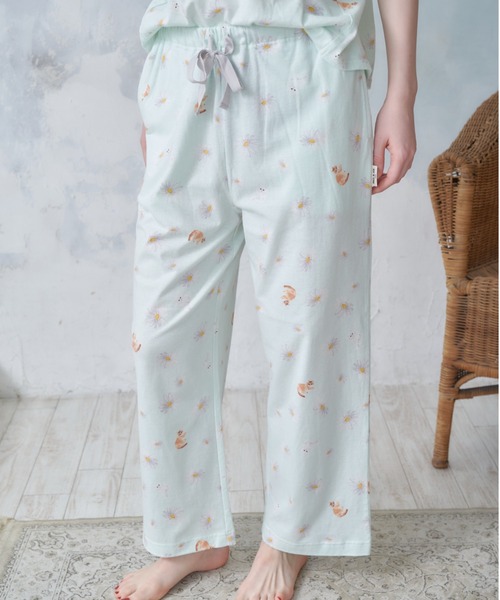 PAUL&JOE(ポールアンドジョー)の「【PAUL&JOE】ニャンニャンプリント ロングパンツ(ルームウェア/パジャマ・レディース・グリーン/アイボリー・M/L)」の20枚目の写真