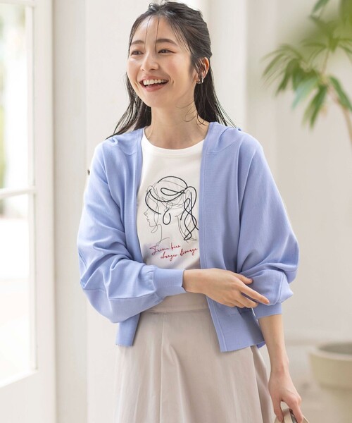 カーディガン 「接触冷感／アンサンブル可」裾スカラップニットボレロ レディース 接触冷感／アンサンブル可】裾スカラップニットボレロ