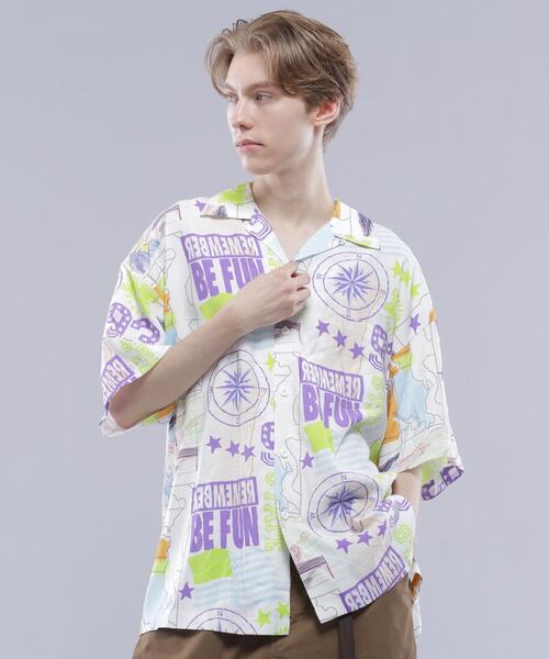 MANASTASH（マナスタッシュ）の「MANASTASH/マナスタッシュ/MANALOHA SHIRTS '24/マナロハシャツ（シャツ/ブラウス・メンズ・その他2/ネイビー/その他3/ホワイト・S/M/L/XL）」の12枚目の写真