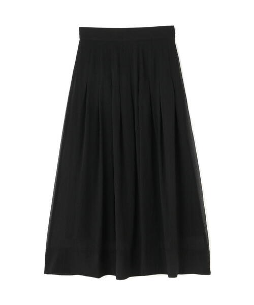 N.(N. Natural Beauty Basic)(エヌエヌナチュラルビューティーベーシック)の「◆ウエストタックシアーフレアスカート(スカート・レディース・オフホワイト/ブラック系その他/グレー・MEDIUM)」の4枚目の写真