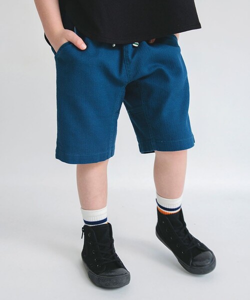 BRANSHES（ブランシェス）の「【爽パン / 綿100％】パナマ織りカラーハーフパンツ（その他パンツ・キッズ・ライトグリーン/カーキオリーブ/ブルーグレー/ピンク/イエロー/ブルー/ブラック/レッド/ネイビー/チャコールグレー・90/100/110/120/130/140/150/160）」の6枚目の写真