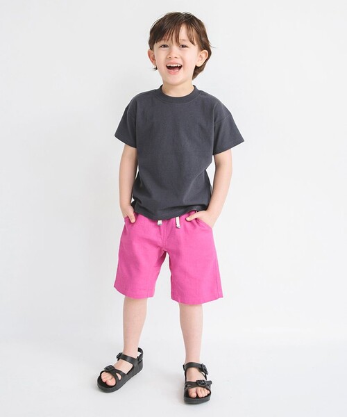 BRANSHES（ブランシェス）の「【爽パン / 綿100％】パナマ織りカラーハーフパンツ（その他パンツ・キッズ・ライトグリーン/カーキオリーブ/ブルーグレー/ピンク/イエロー/ブルー/ブラック/レッド/ネイビー/チャコールグレー・90/100/110/120/130/140/150/160）」の21枚目の写真