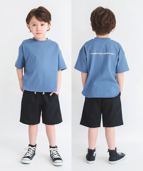 BRANSHES（ブランシェス）の「【爽パン / 綿100％】パナマ織りカラーハーフパンツ（その他パンツ・キッズ・ライトグリーン/カーキオリーブ/ブルーグレー/ピンク/イエロー/ブルー/ブラック/レッド/ネイビー/チャコールグレー・90/100/110/120/130/140/150/160）」の11枚目の写真