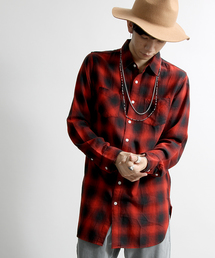 WEGO | WEGO/レーヨンオンブレチェックロングシャツ(シャツ/ブラウス)