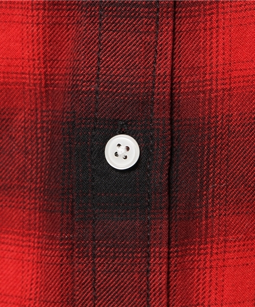 WEGO(ウィゴー)の「WEGO/レーヨンオンブレチェックロングシャツ(シャツ/ブラウス・メンズ・レッド/ブルー/ブラック・MEDIUM/LARGE)」の11枚目の写真