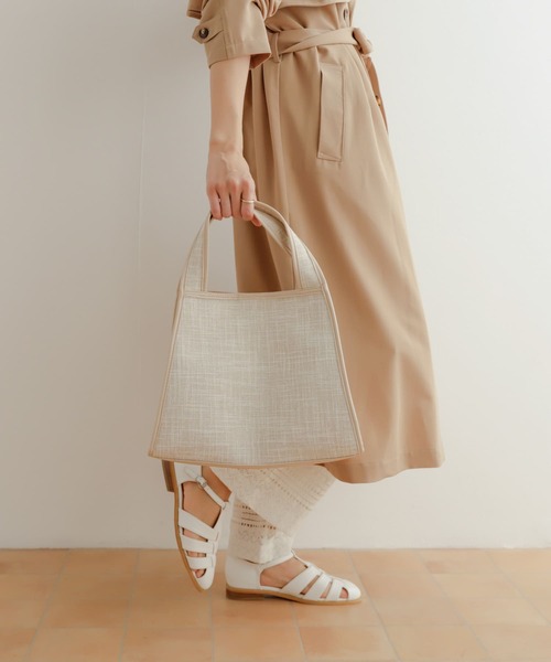 URBAN RESEARCH DOORS（アーバンリサーチドアーズ）の「パイピングトート（トートバッグ・レディース・アイボリー/ライトブラウン・-）」の6枚目の写真