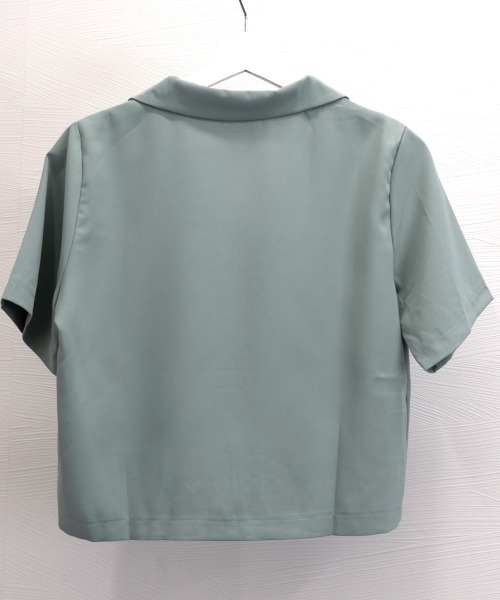 Miniministore（ミニミニストア）の「ベーシッククロップド丈半袖ジャケット（その他アウター・レディース・ホワイト/ベージュ/ネイビー/ブルー/ブラック/カーキ・FREE）」の10枚目の写真