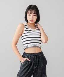 X-girl | LOGO AND STRIPE TANK TOP(タンクトップ)