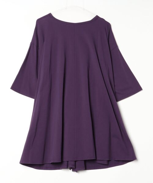 FUNALIVE（ファンアライブ）の「Abanicos バックティアード　フレアチュニック（チュニック・レディース・グリーン/ダークパープル・LL/L/M）」の7枚目の写真