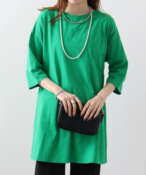 FUNALIVE（ファンアライブ）の「Abanicos バックティアード　フレアチュニック（チュニック・レディース・グリーン/ダークパープル・LL/L/M）」の8枚目の写真