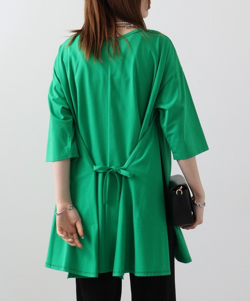 FUNALIVE（ファンアライブ）の「Abanicos バックティアード　フレアチュニック（チュニック・レディース・グリーン/ダークパープル・LL/L/M）」の10枚目の写真