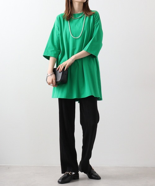 FUNALIVE（ファンアライブ）の「Abanicos バックティアード　フレアチュニック（チュニック・レディース・グリーン/ダークパープル・LL/L/M）」の11枚目の写真