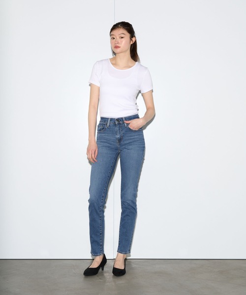 【Levi's】デニムTシャツドレス Levi's Premium Women's Light Wash Western Denim Midi Dress