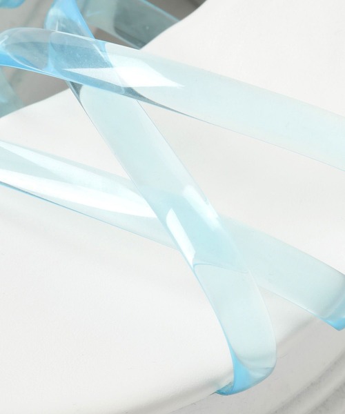 repipi armario（レピピ アルマリオ）の「クリアラインアツゾコサンダル（サンダル・キッズ・ホワイト/ブルー/ブラック・MEDIUM/SMALL/LARGE）」の5枚目の写真