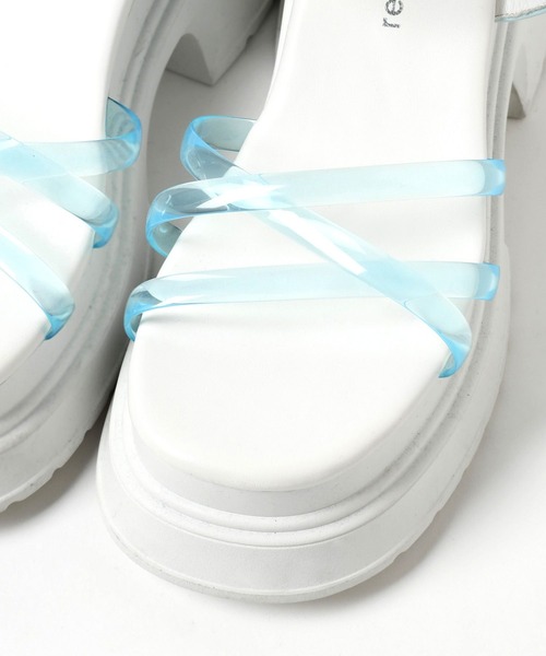 repipi armario（レピピ アルマリオ）の「クリアラインアツゾコサンダル（サンダル・キッズ・ホワイト/ブルー/ブラック・MEDIUM/SMALL/LARGE）」の17枚目の写真