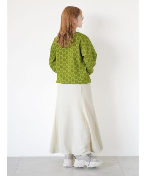 ehka sopo（エヘカソポ）の「花膨れジャカードリングドットカーディガン（カーディガン/ボレロ・レディース・ブラック/グリーン/ブルー・F）」の9枚目の写真