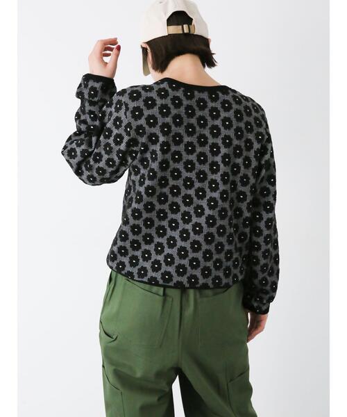 ehka sopo（エヘカソポ）の「花膨れジャカードリングドットカーディガン（カーディガン/ボレロ・レディース・ブラック/グリーン/ブルー・F）」の13枚目の写真