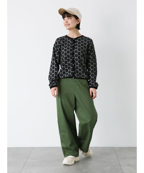 ehka sopo（エヘカソポ）の「花膨れジャカードリングドットカーディガン（カーディガン/ボレロ・レディース・ブラック/グリーン/ブルー・F）」の14枚目の写真