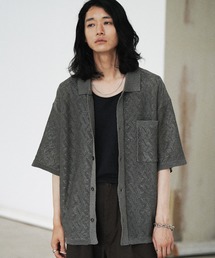 WYM LIDNM | JACQUARD MESH KNIT SHIRT(シャツ/ブラウス)
