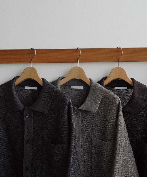 JACQUARD MESH KNIT SHIRT（シャツ/ブラウス）｜WYM LIDNM（ウィム バイ リドム）