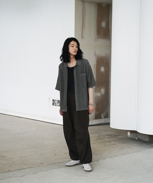 JACQUARD MESH KNIT SHIRT（シャツ/ブラウス）｜WYM LIDNM（ウィム バイ リドム）