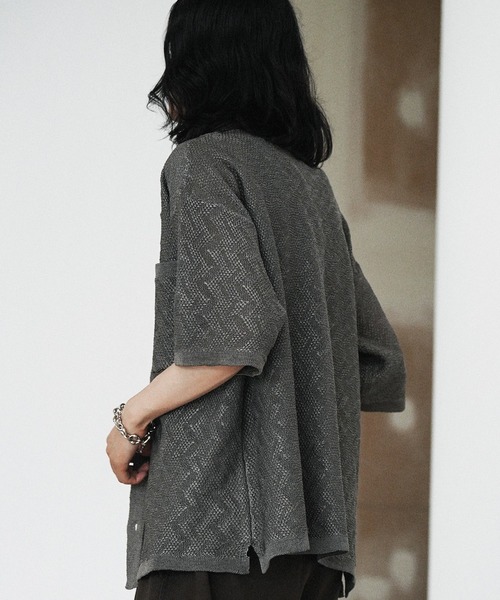 JACQUARD MESH KNIT SHIRT（シャツ/ブラウス）｜WYM LIDNM（ウィム バイ リドム）