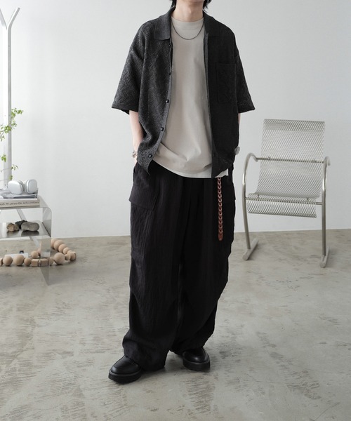 JACQUARD MESH KNIT SHIRT（シャツ/ブラウス）｜WYM LIDNM（ウィム バイ リドム）