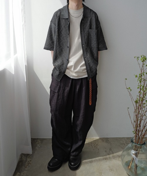 JACQUARD MESH KNIT SHIRT（シャツ/ブラウス）｜WYM LIDNM（ウィム バイ リドム）