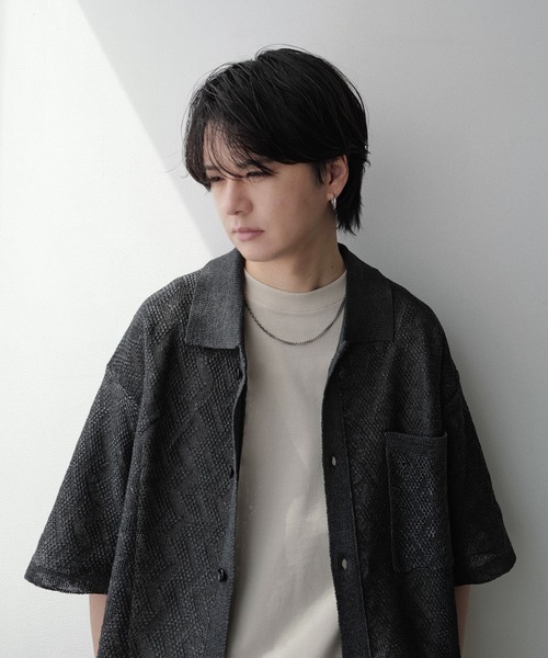JACQUARD MESH KNIT SHIRT（シャツ/ブラウス）｜WYM LIDNM（ウィム バイ リドム）