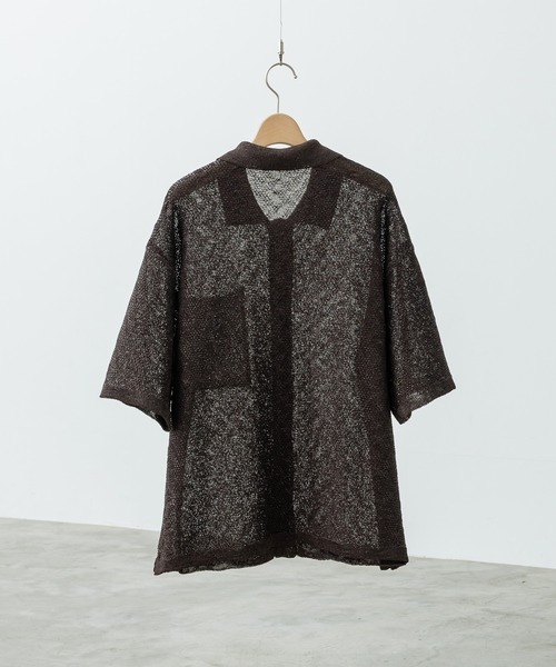 セール】JACQUARD MESH KNIT SHIRT（シャツ/ブラウス）｜WYM